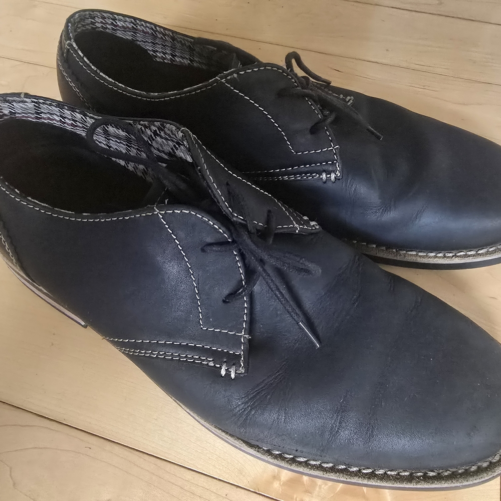 Penguin Men's Leather Black Lace-Ups